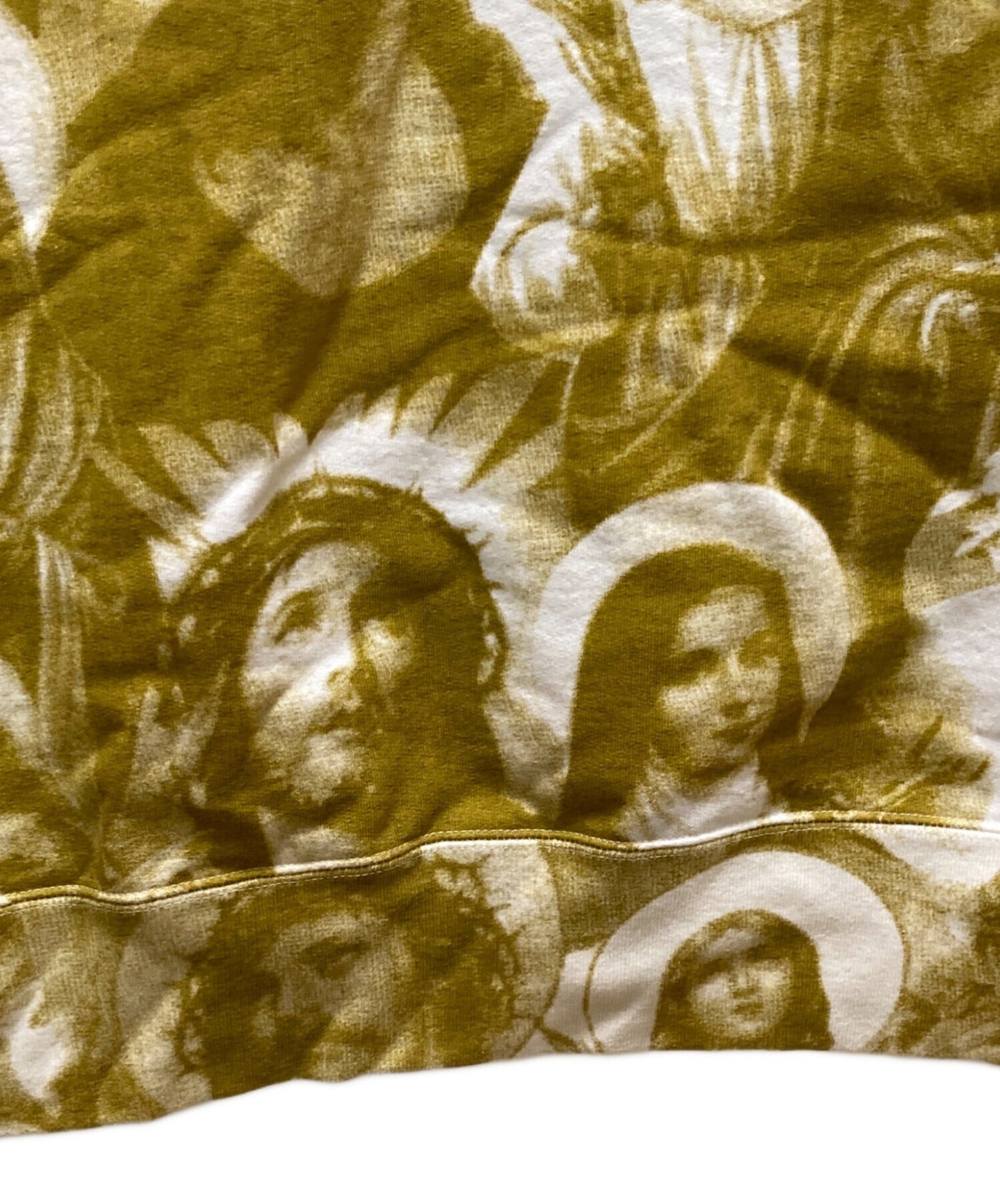 [Pre-owned] SUPREME Jesus and Mary Hooded Sweatshirt "Yellow" Long-Sleeve Top