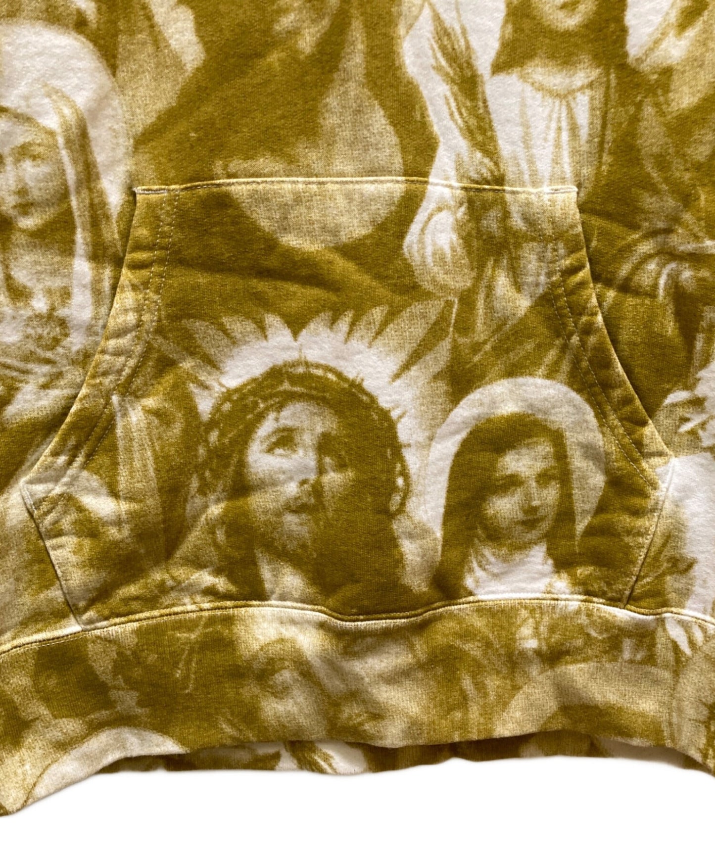 [Pre-owned] SUPREME Jesus and Mary Hooded Sweatshirt "Yellow" Long-Sleeve Top