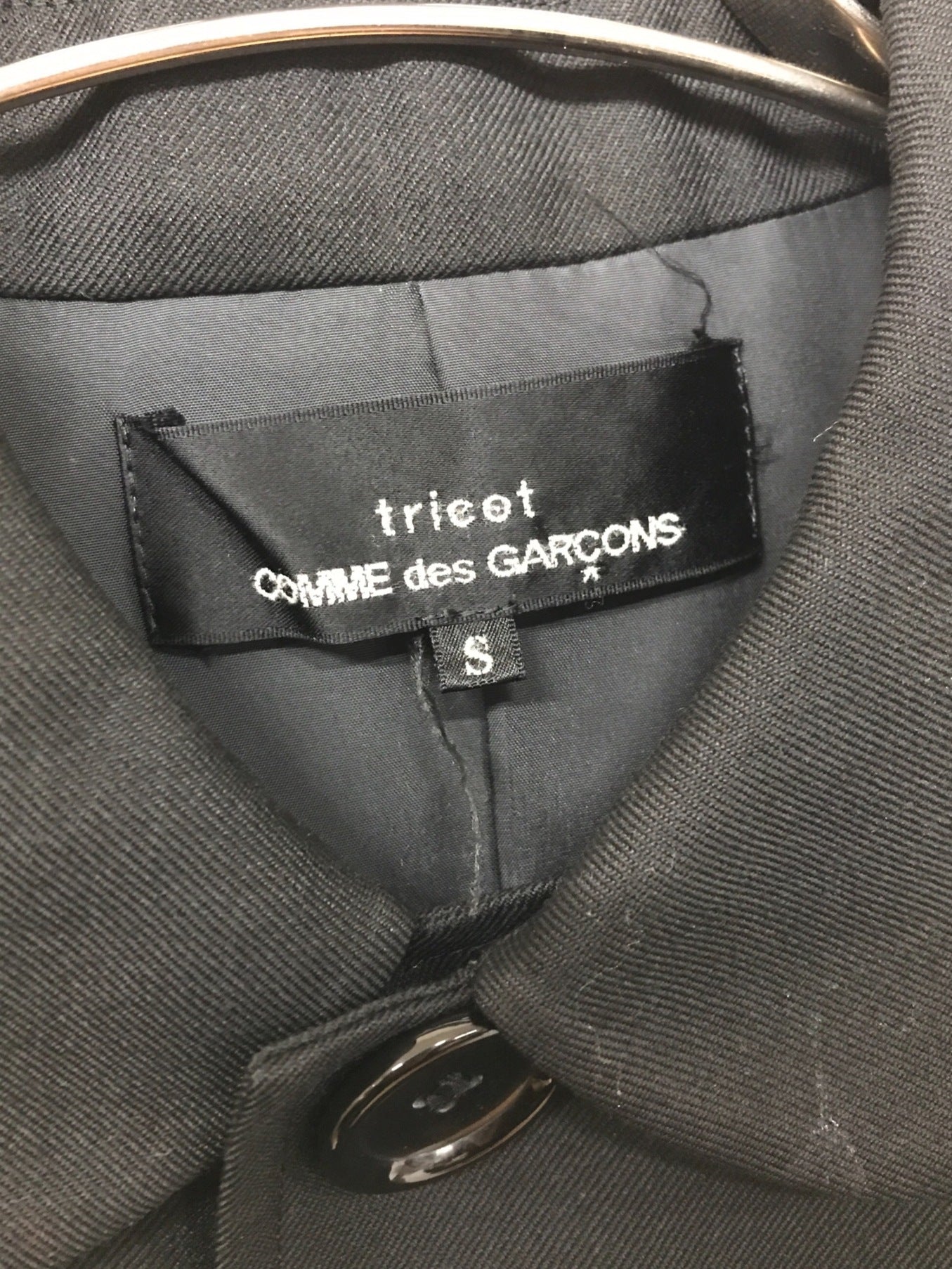 [Pre-owned] tricot COMME des GARCONS round collar stainless-steel collar coat TC-C001 AD2008