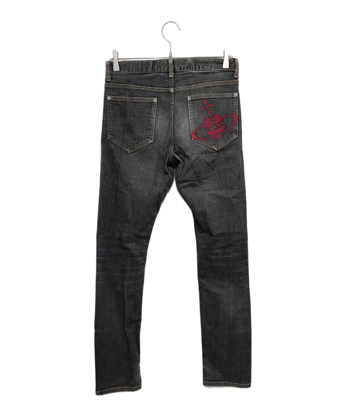 [Pre-owned] Vivienne Westwood man Big Orb Embroidered Skinny Denim Pants