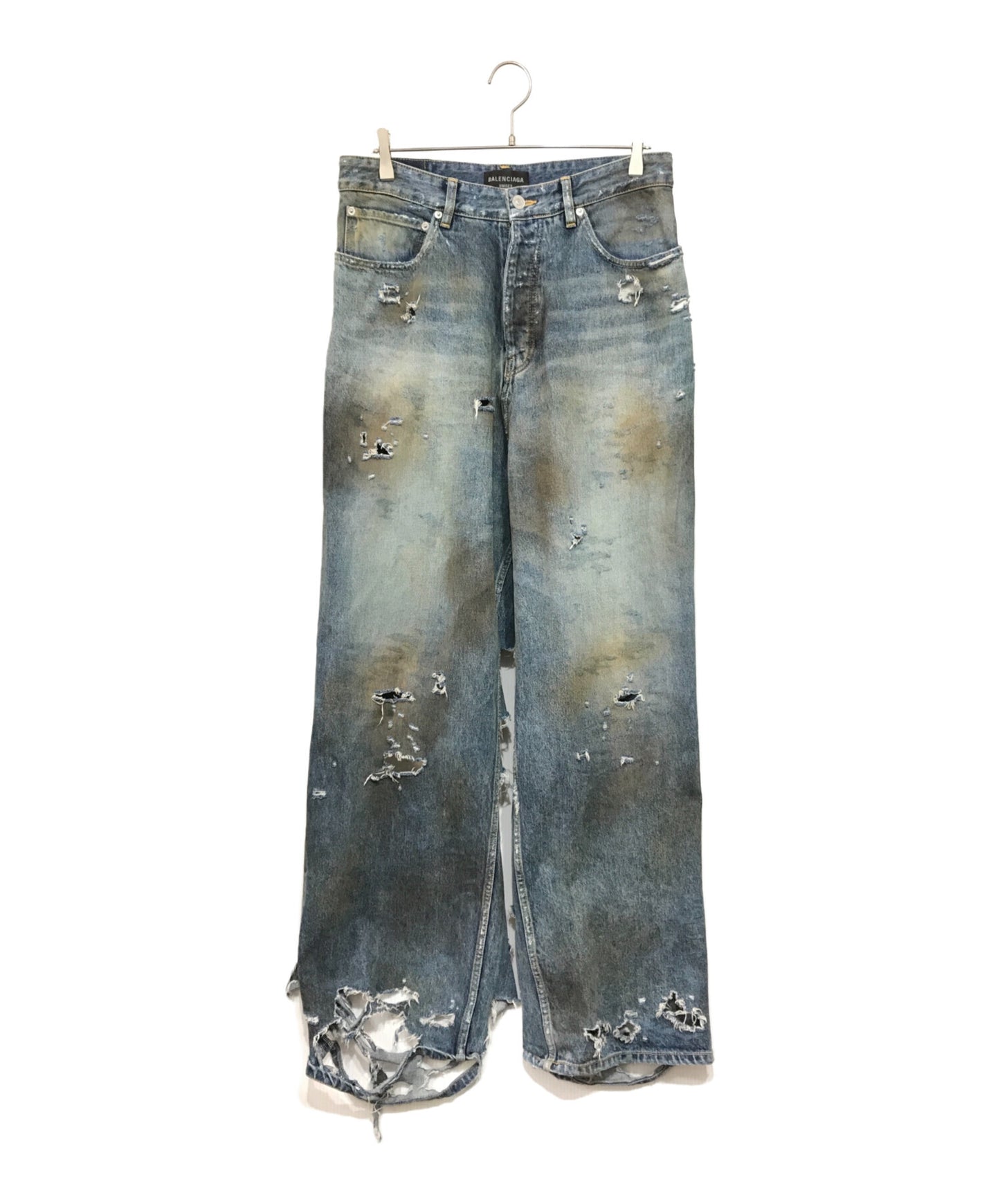 [Pre-owned] BALENCIAGA 23SS SUPER DESTROYED BAGGY denim pants 745248 tnw014012