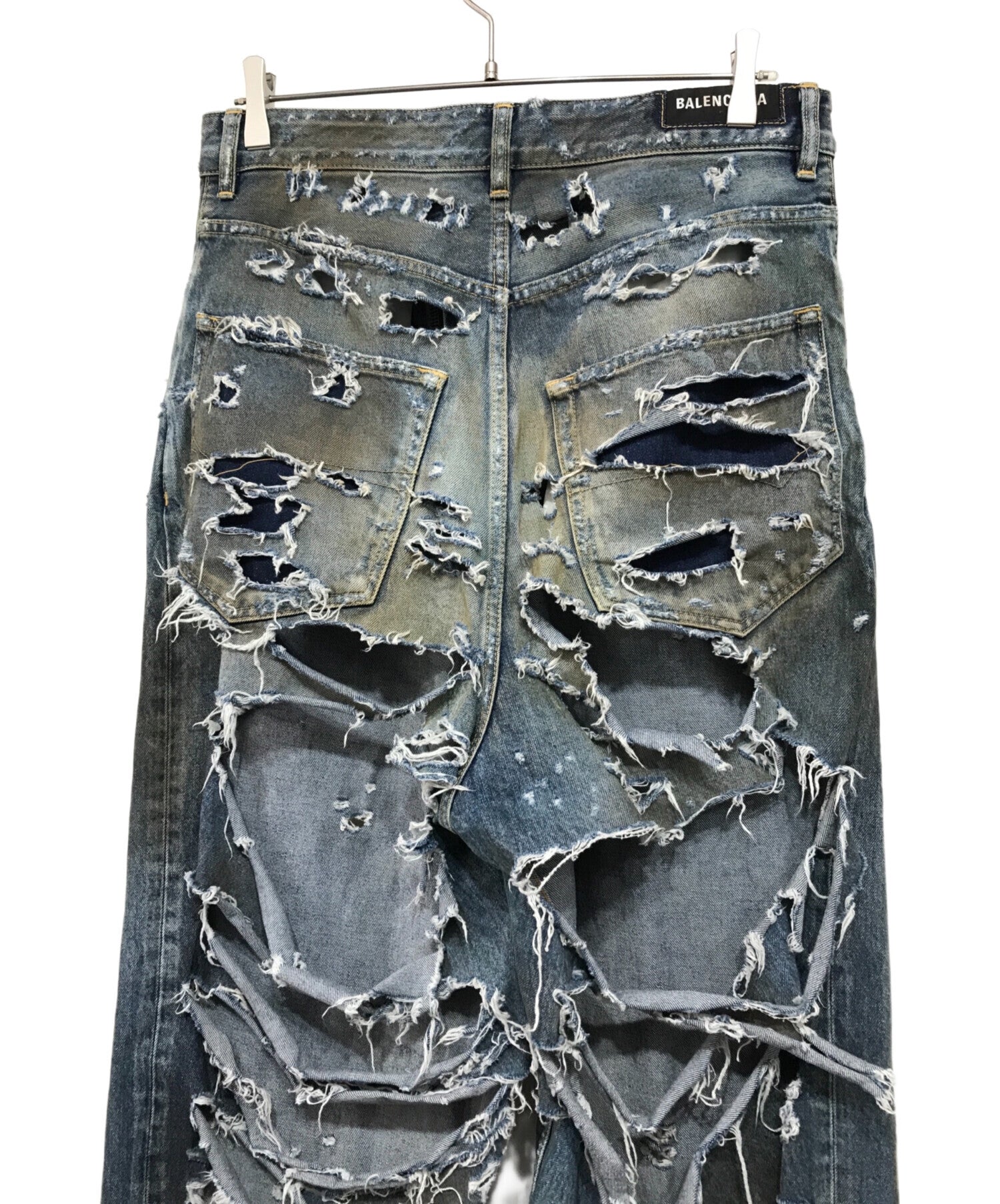 Pre-owned] BALENCIAGA 23SS SUPER DESTROYED BAGGY denim pants