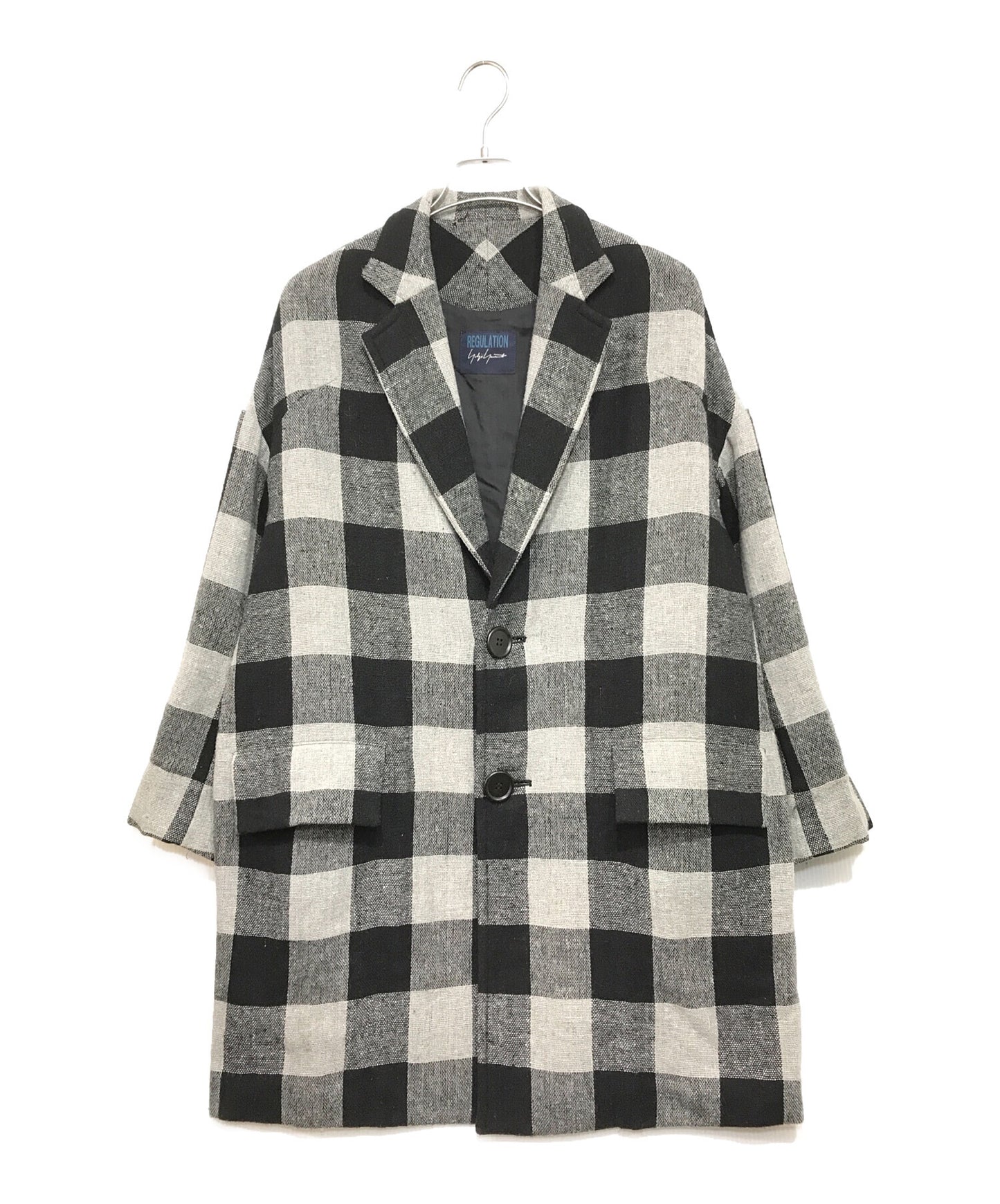 [Pre-owned] REGULATION Yohji Yamamoto Check Chester Coat FV-C53-102