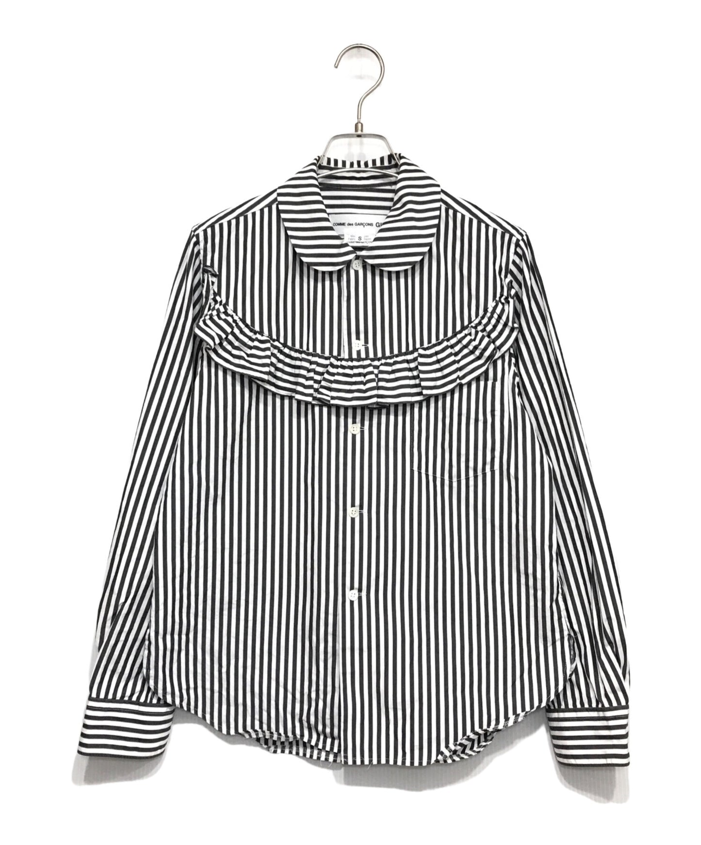 [Pre-owned] COMME des GARCONS GIRL Ruffle Stripe Shirt NM-B007