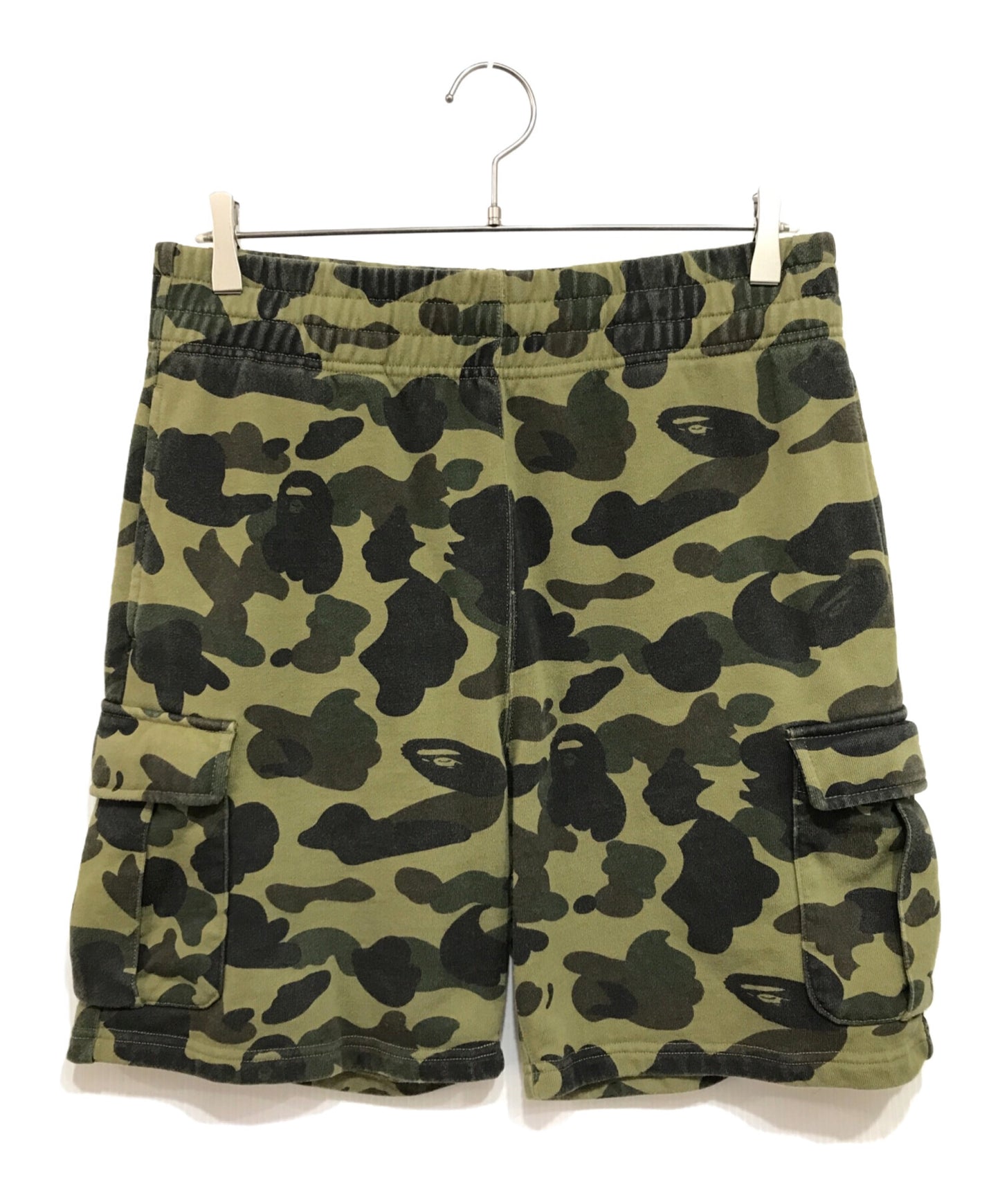 [Pre-owned] A BATHING APE 1st camo yellow sweat cargo shorts 001SPJ801005M
