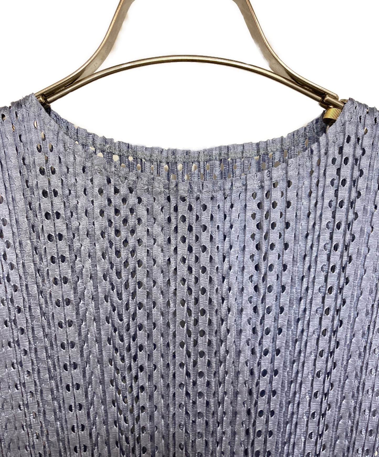 [Pre-owned] PLEATS PLEASE Sleeveless Lace Blouse PP93-JK581