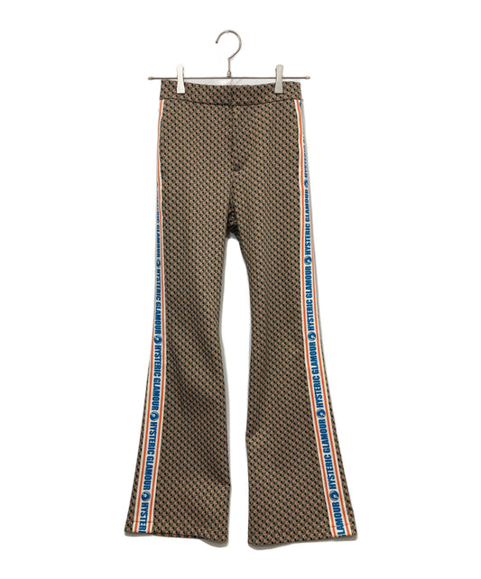 [Pre-owned] Hysteric Glamour HG MONOGRAM Pattern Jacquard Flared Pants 01241AP02