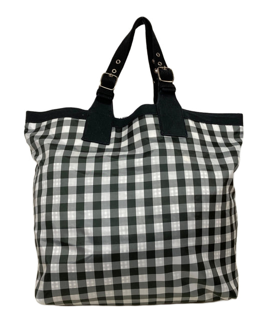 [Pre-owned] tricot COMME des GARCONS Nylon Check Tote Bag TS-K 206
