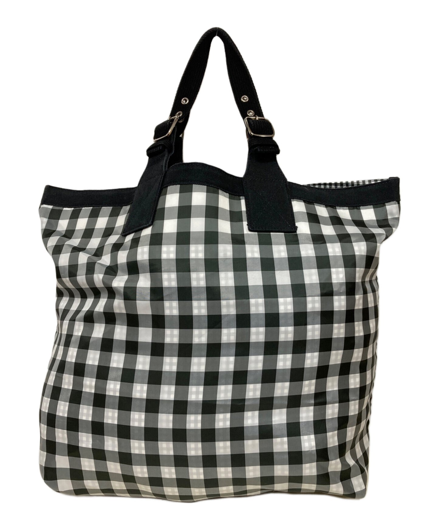 [Pre-owned] tricot COMME des GARCONS Nylon Check Tote Bag TS-K 206