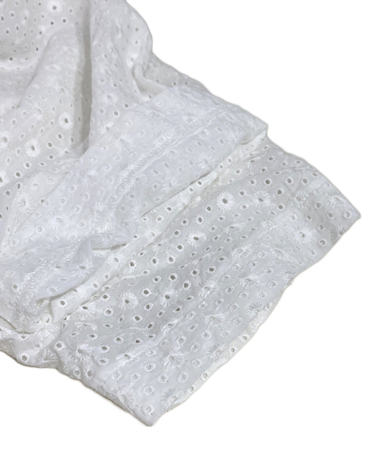 [Pre-owned] TAO COMME des GARCONS Floral Embroidery Lace Ruffle Blouse TM-B014