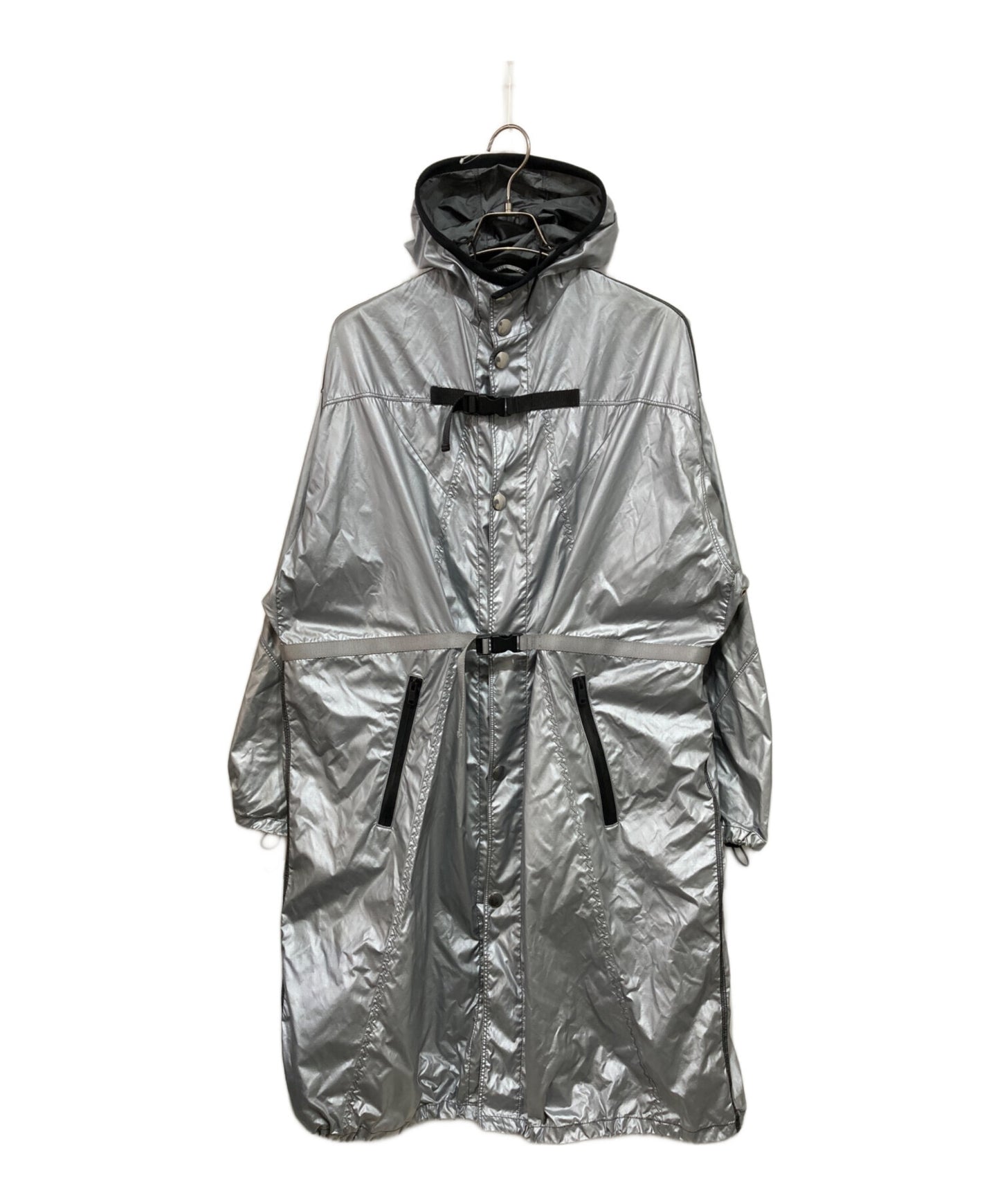 [Pre-owned] PRADA Metallic Hooded Coat SGN444 S171
