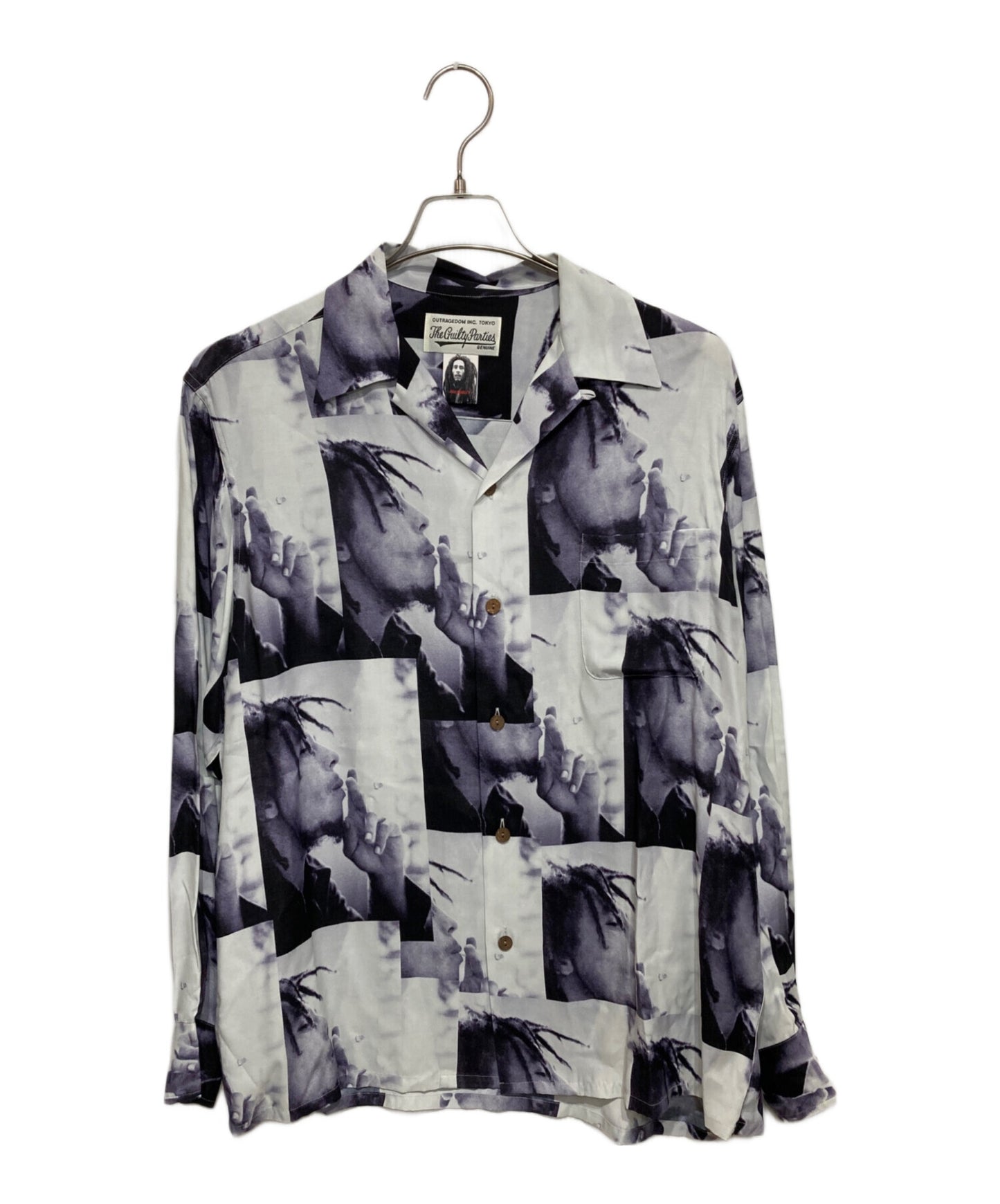 [Pre-owned] WACKO MARIA BOB MARRLEY-Printed long sleeve shirt