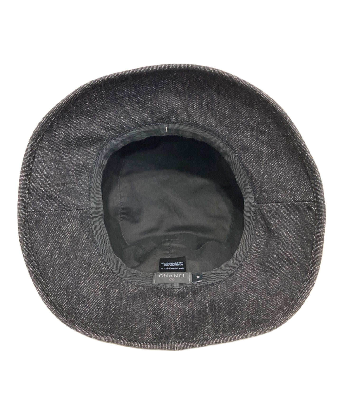 [Pre-owned] CHANEL Logo Embroidered Denim Bucket Hat