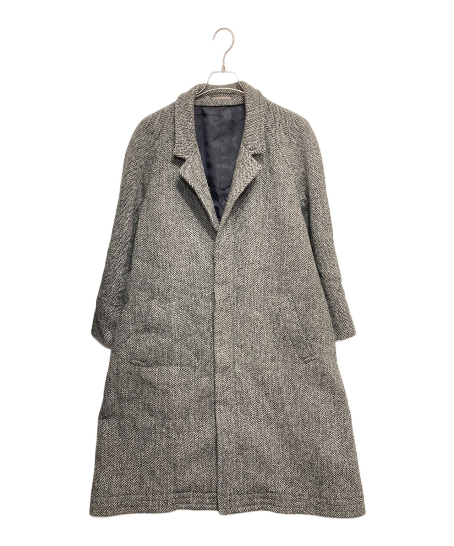 [Pre-owned] COMME des GARCONS HOMME 80s Herringbone Stun Collar Coat HC-090120M