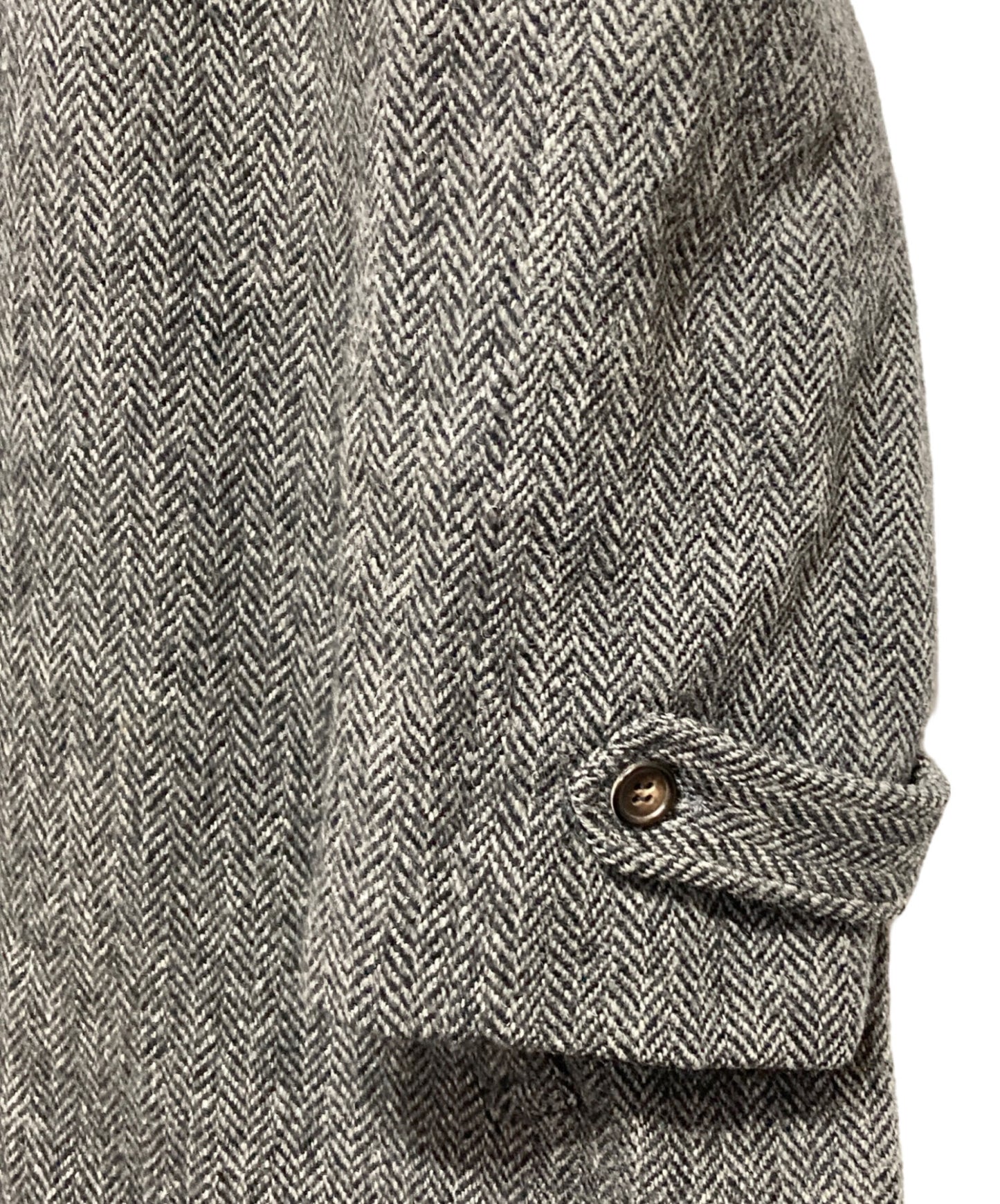 [Pre-owned] COMME des GARCONS HOMME 80s Herringbone Stun Collar Coat HC-090120M