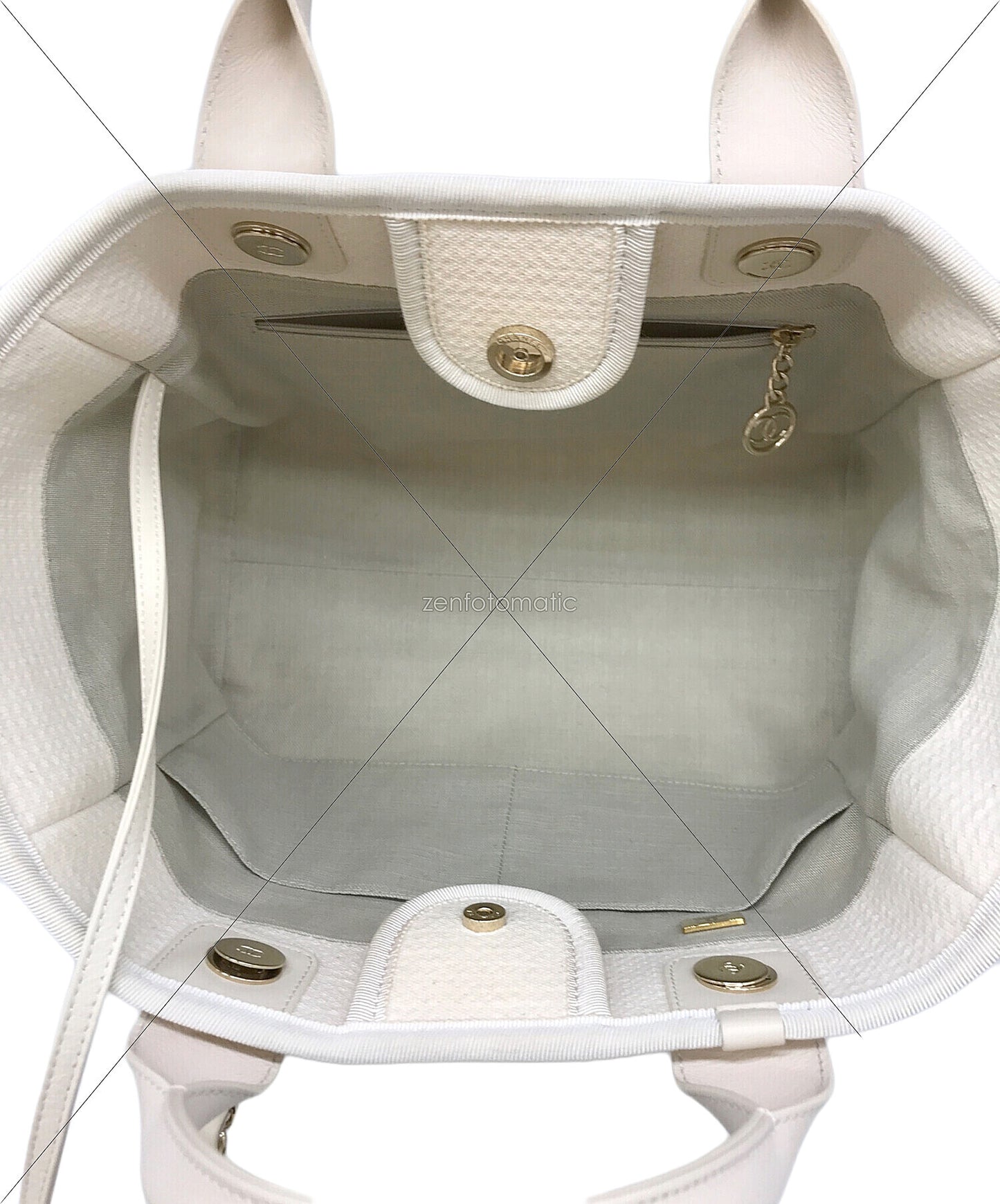 [Pre-owned] CHANEL Deauville tote bag AS3257.