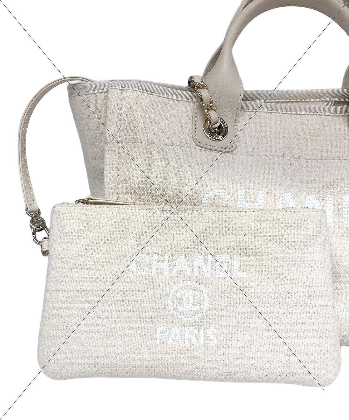 [Pre-owned] CHANEL Deauville tote bag AS3257.