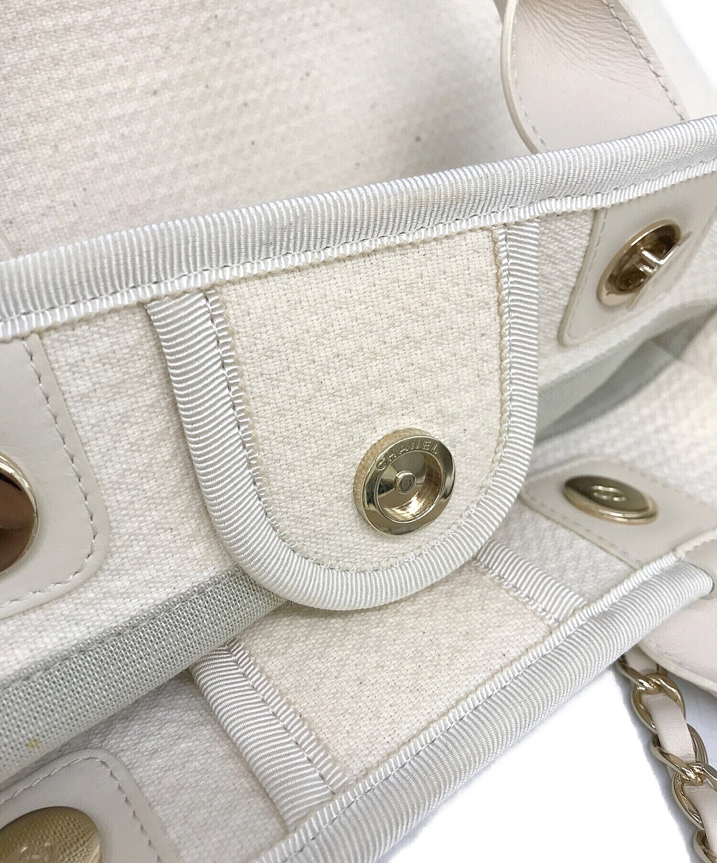 [Pre-owned] CHANEL Deauville tote bag AS3257.