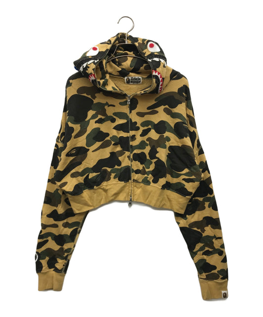 [Pre-owned] A BATHING APE 1ST CAMO SHARK FULL ZIP HOODIE