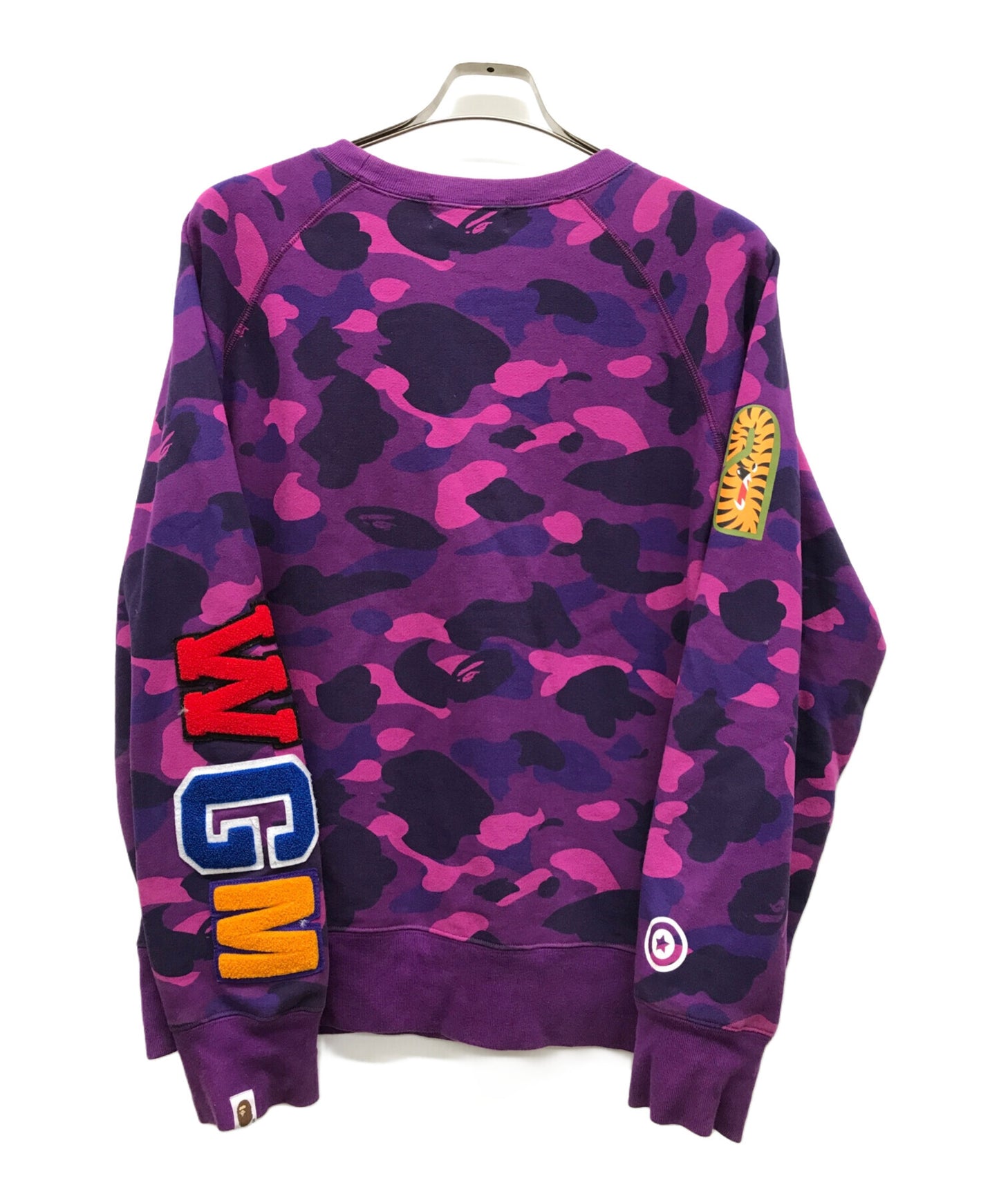 [Pre-owned] A BATHING APE Color Camo Embroidery Shark Crewneck 001SWJ201003M