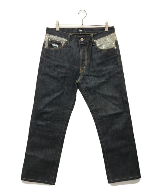 [Pre-owned] stussy Skull Print Denim Pants