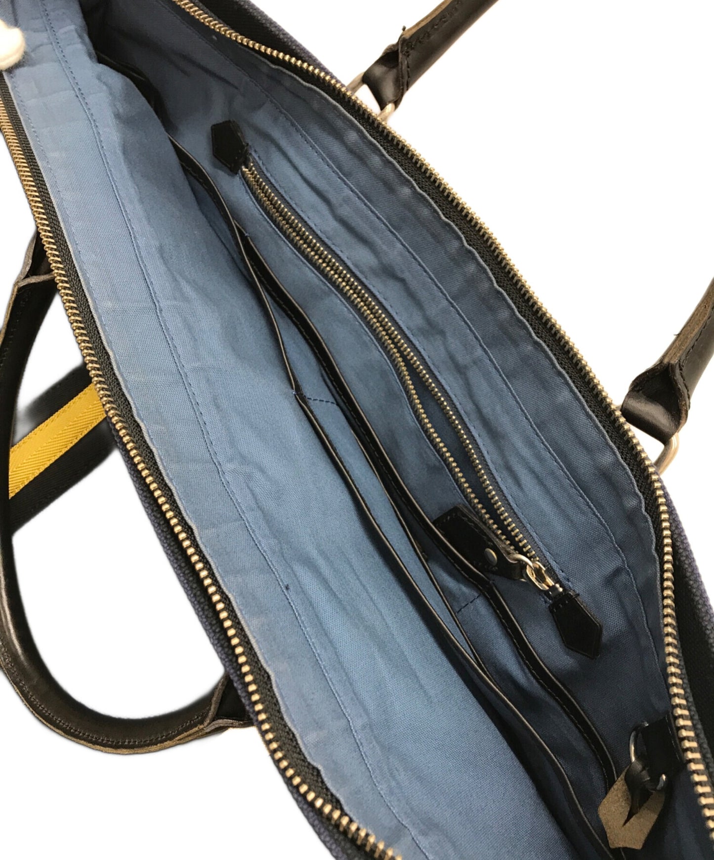 [Pre-owned] Vivienne Westwood Leather handle canvas tote bag