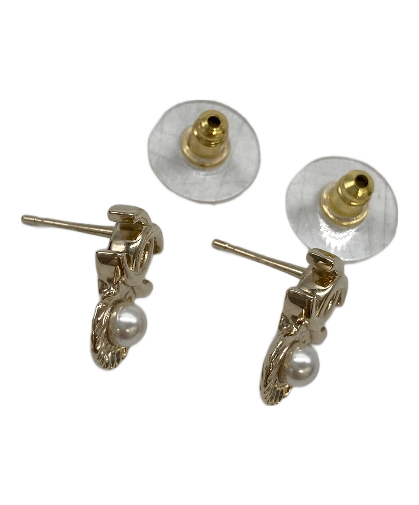 [Pre-owned] CHANEL Shell Pearl Coco Mark Earrings