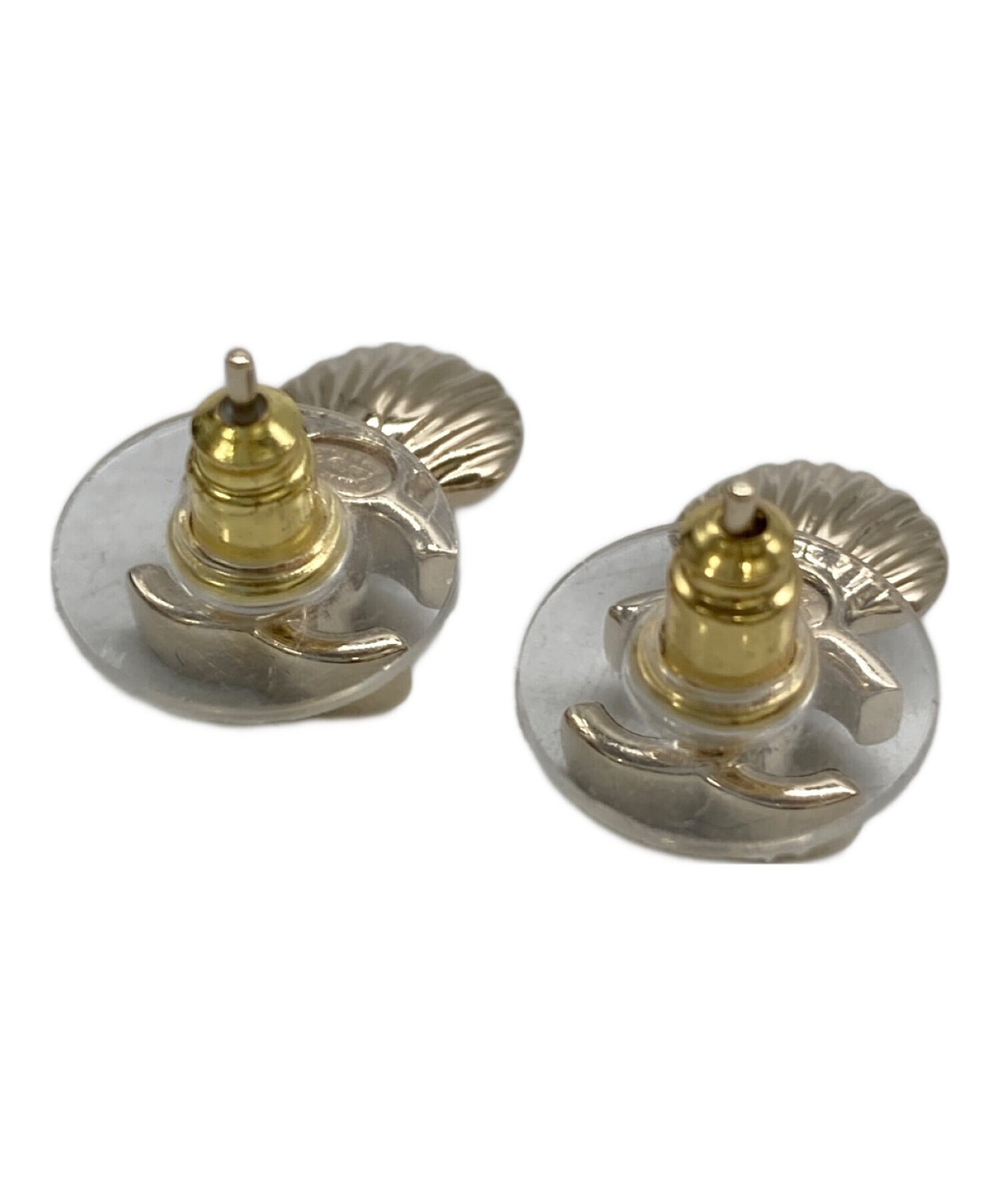 [Pre-owned] CHANEL Shell Pearl Coco Mark Earrings