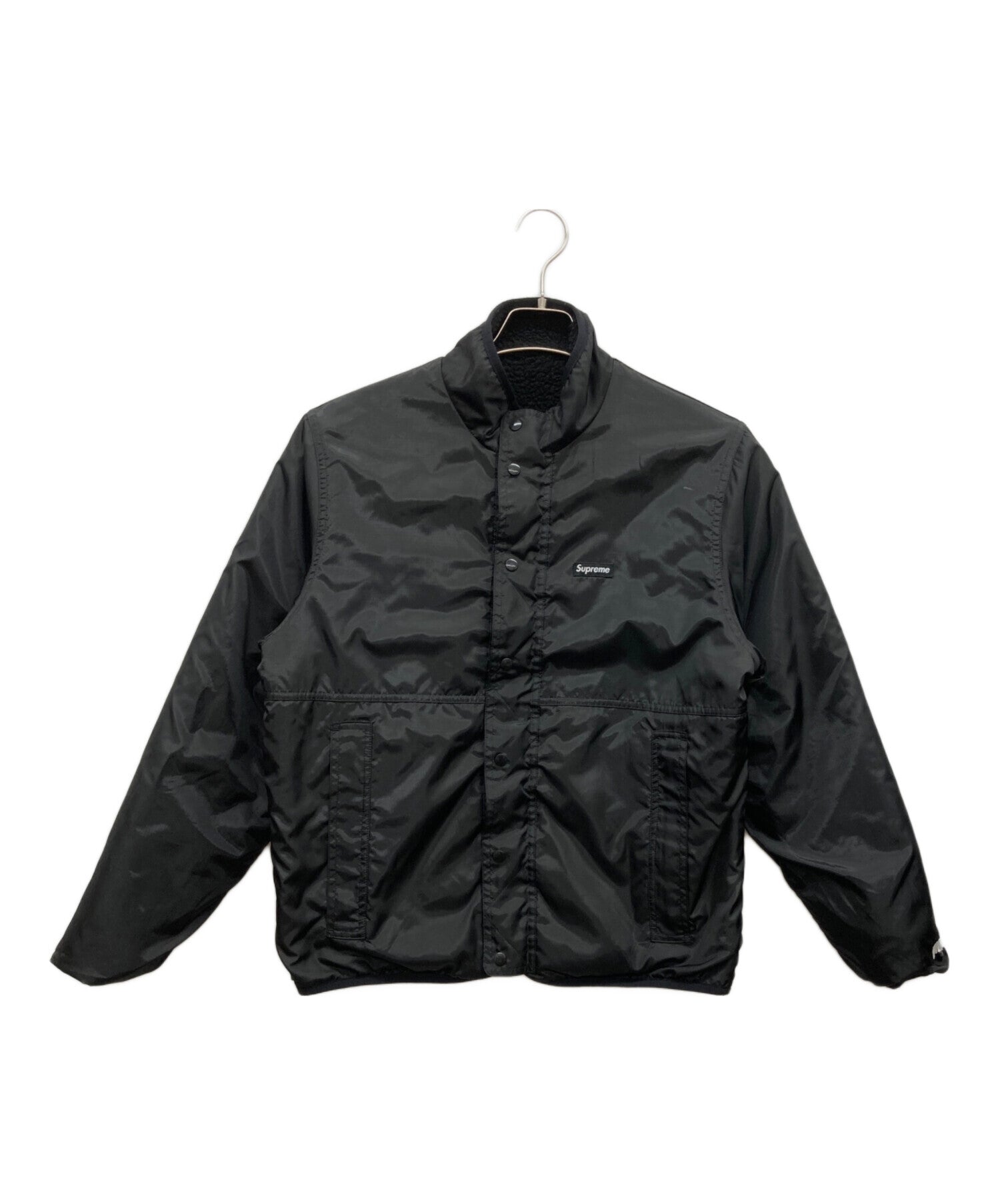 SUPREME Reversible Logo Fleece Jacket L