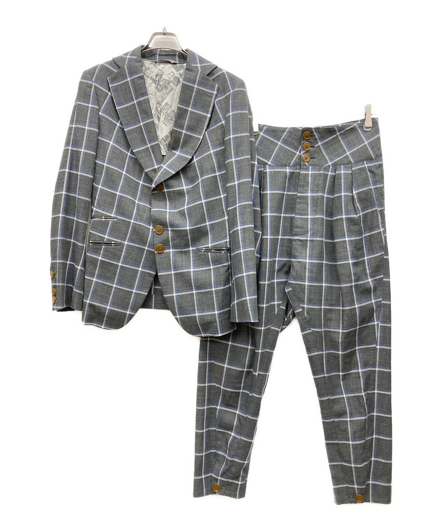 [Pre-owned] Vivienne Westwood man Wide Lapel Check Jacket Jacket VW-LP-80380 Pants VP-LP-80381
