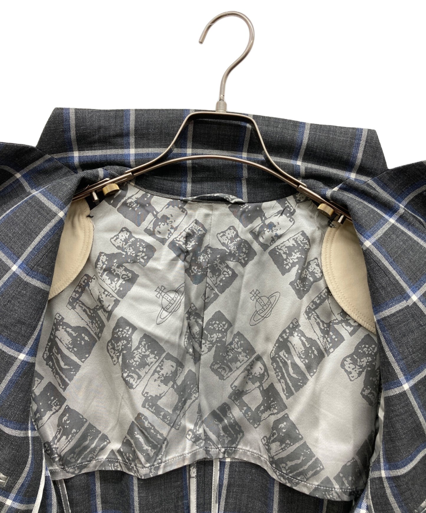 [Pre-owned] Vivienne Westwood man Wide Lapel Check Jacket Jacket VW-LP-80380 Pants VP-LP-80381