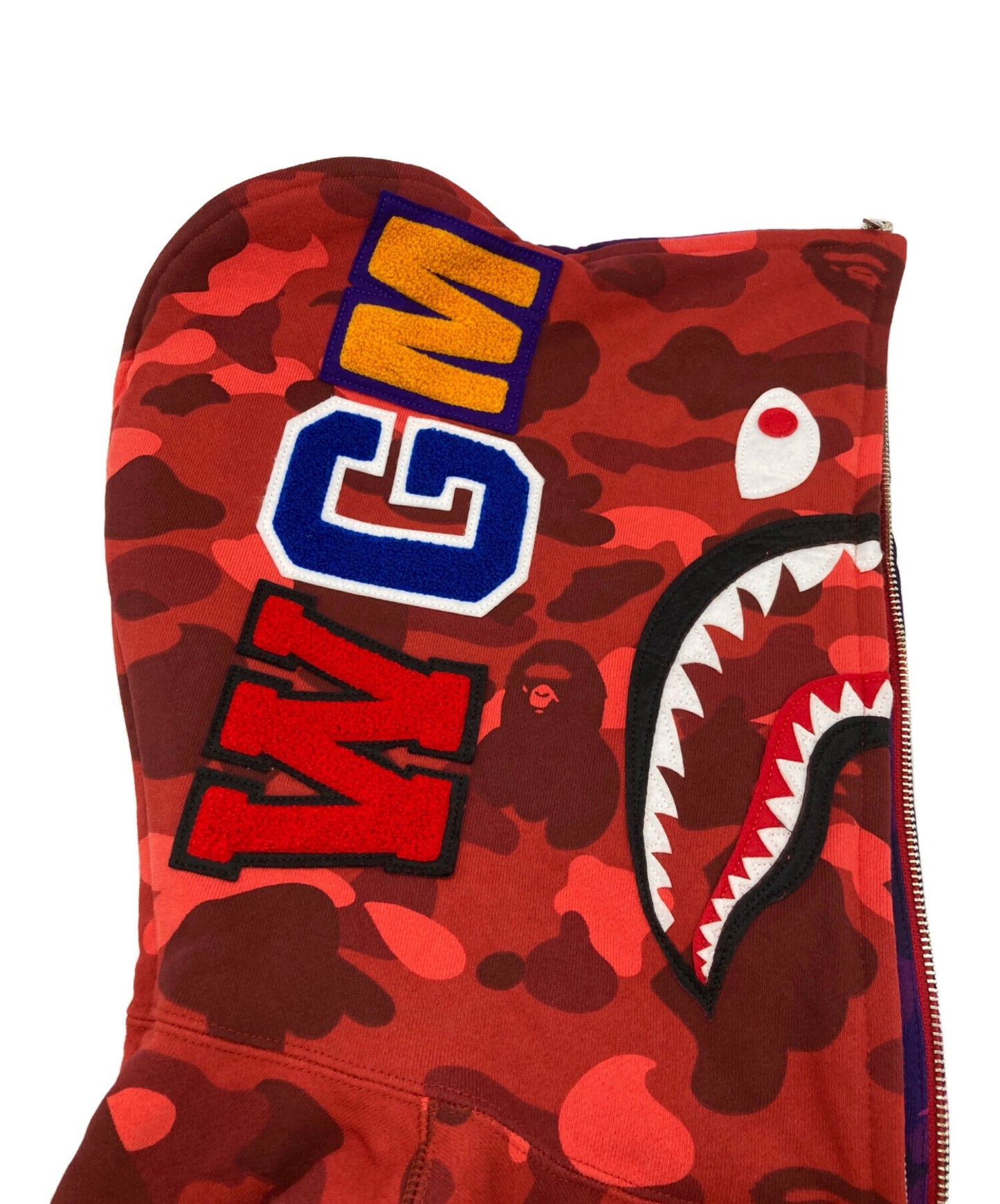 [Pre-owned] A BATHING APE SEPARATE SHARK FULL ZIP HOODIE 001zpe701005x