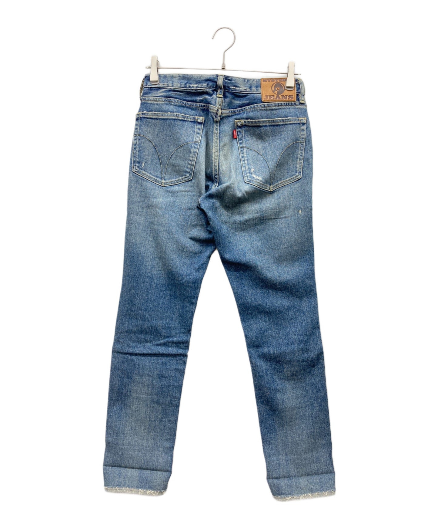 [Pre-owned] Hysteric Glamour Logo Studded Damaged Denim Pants Jeans 01191AP16