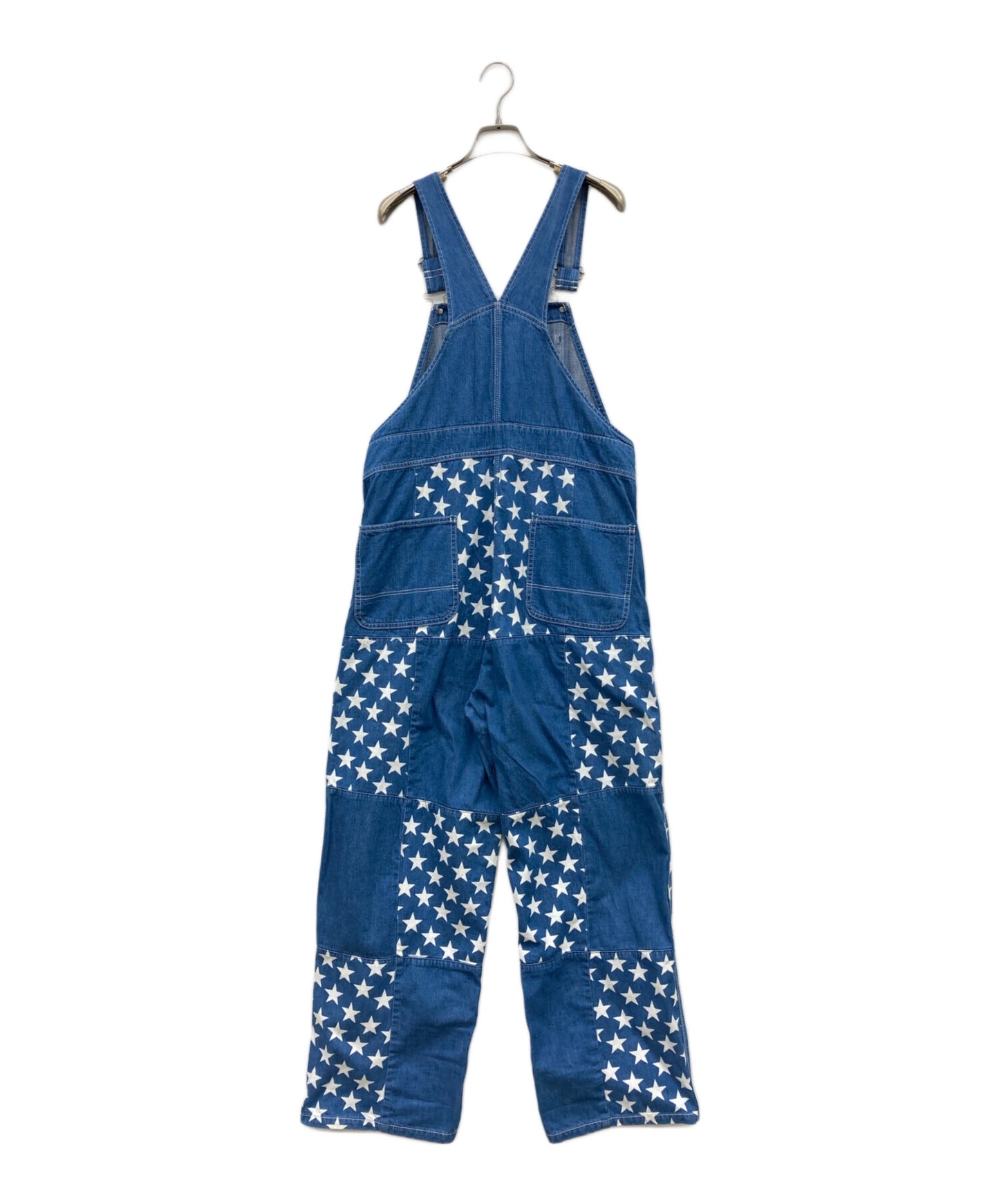 [Pre-owned] Hysteric Glamour STAR-Print Scratch Denim Overalls 01232AS01