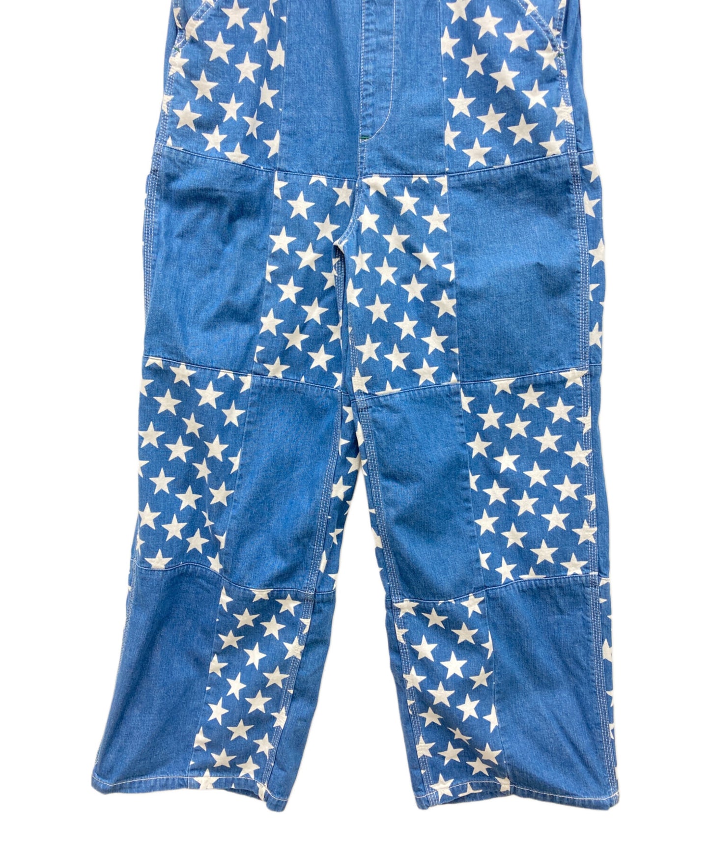 [Pre-owned] Hysteric Glamour STAR-Print Scratch Denim Overalls 01232AS01