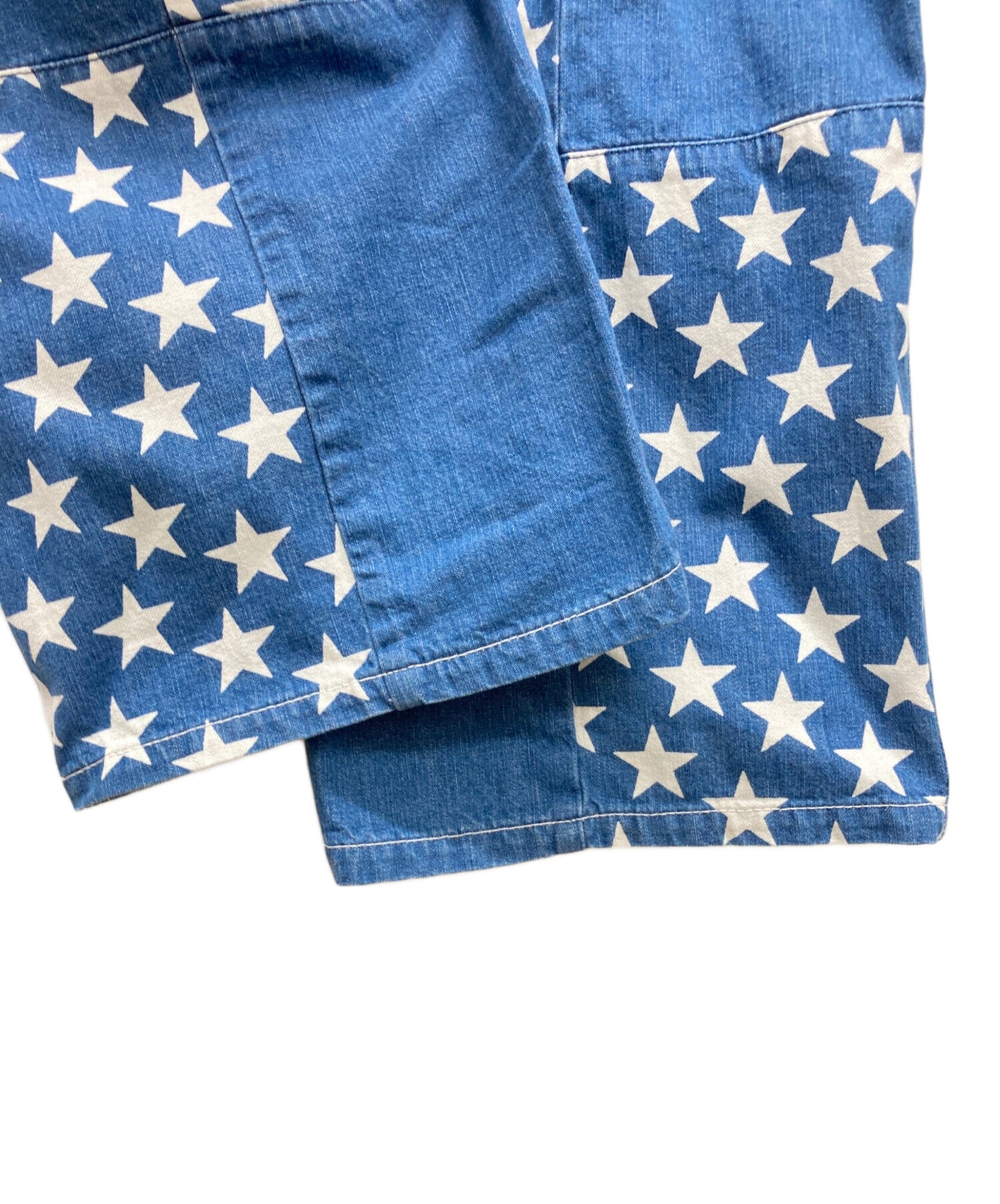 [Pre-owned] Hysteric Glamour STAR-Print Scratch Denim Overalls 01232AS01