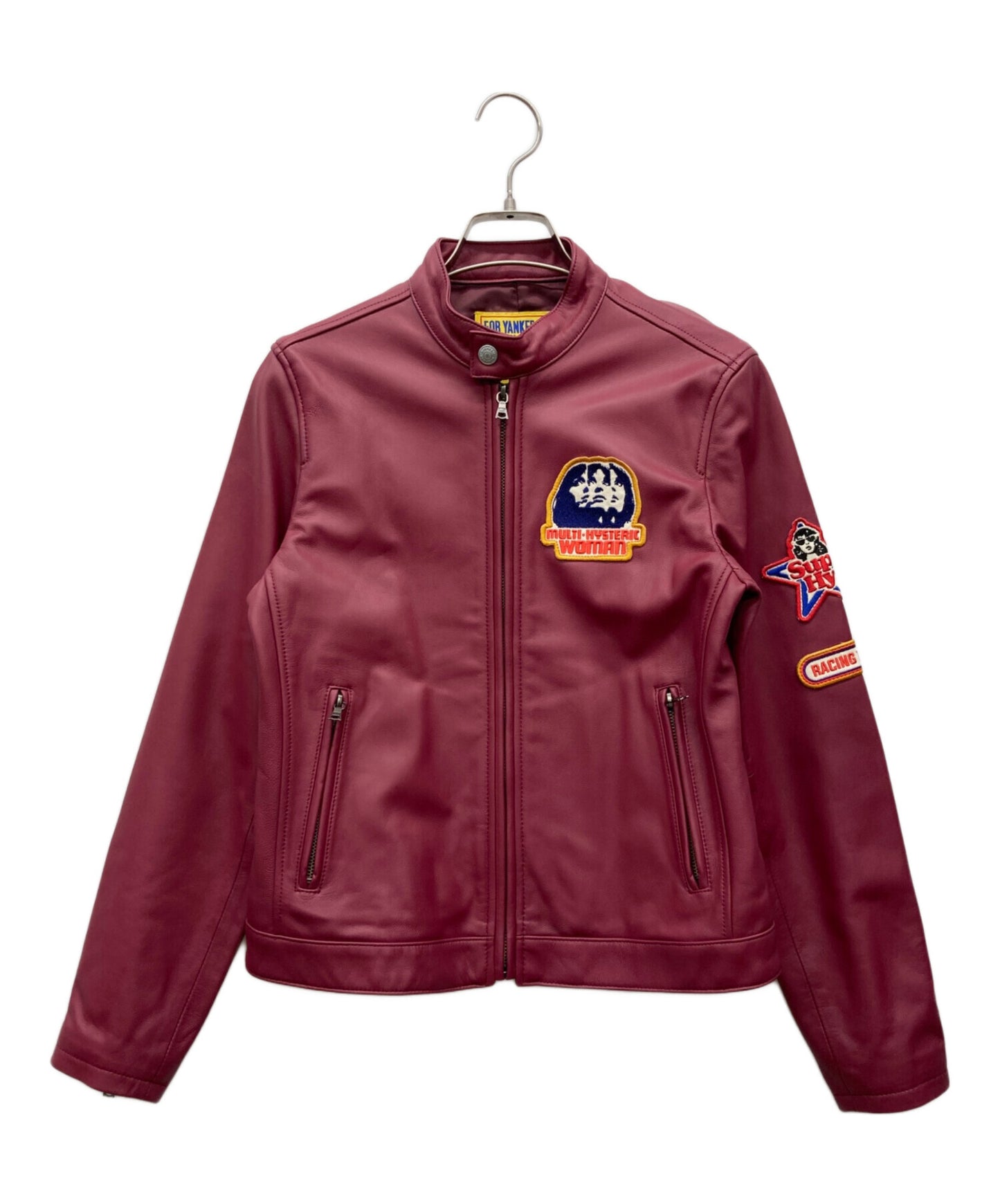 [Pre-owned] Hysteric Glamour CAFE RACER Patch Lamb Leather Single Riders Jacket 01233LB01