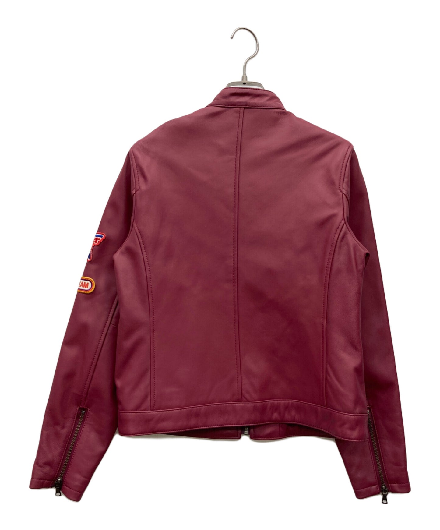 [Pre-owned] Hysteric Glamour CAFE RACER Patch Lamb Leather Single Riders Jacket 01233LB01