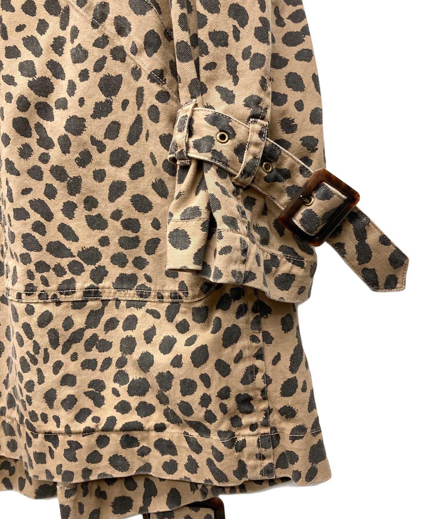 [Pre-owned] Hysteric Glamour CHEETAH Pattern Oversized Trench Coat 01221AC01