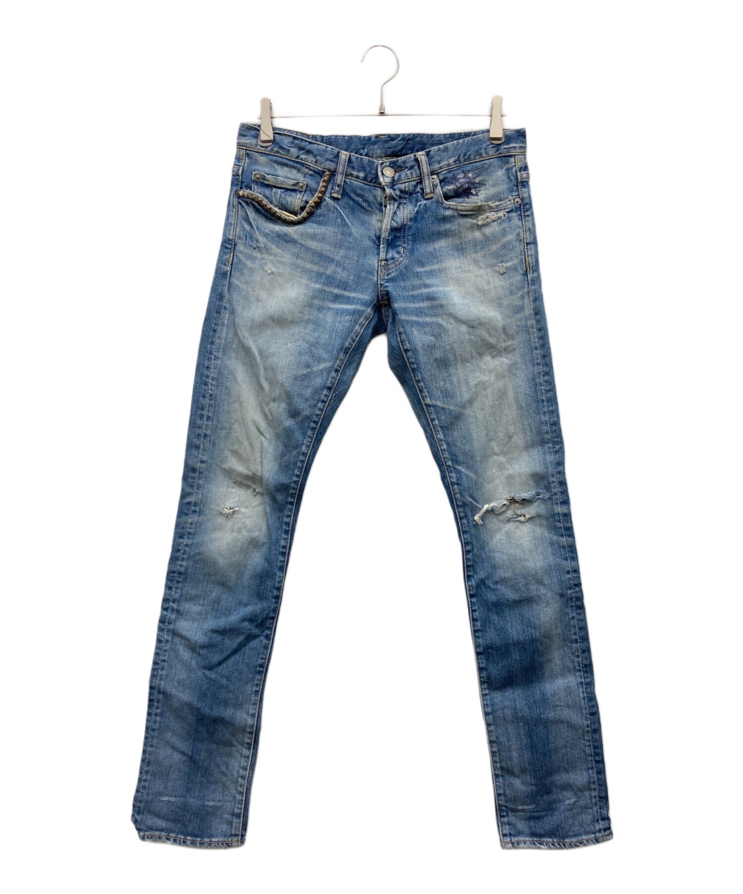 [Pre-owned] Hysteric Glamour Studded Damaged Denim Pants