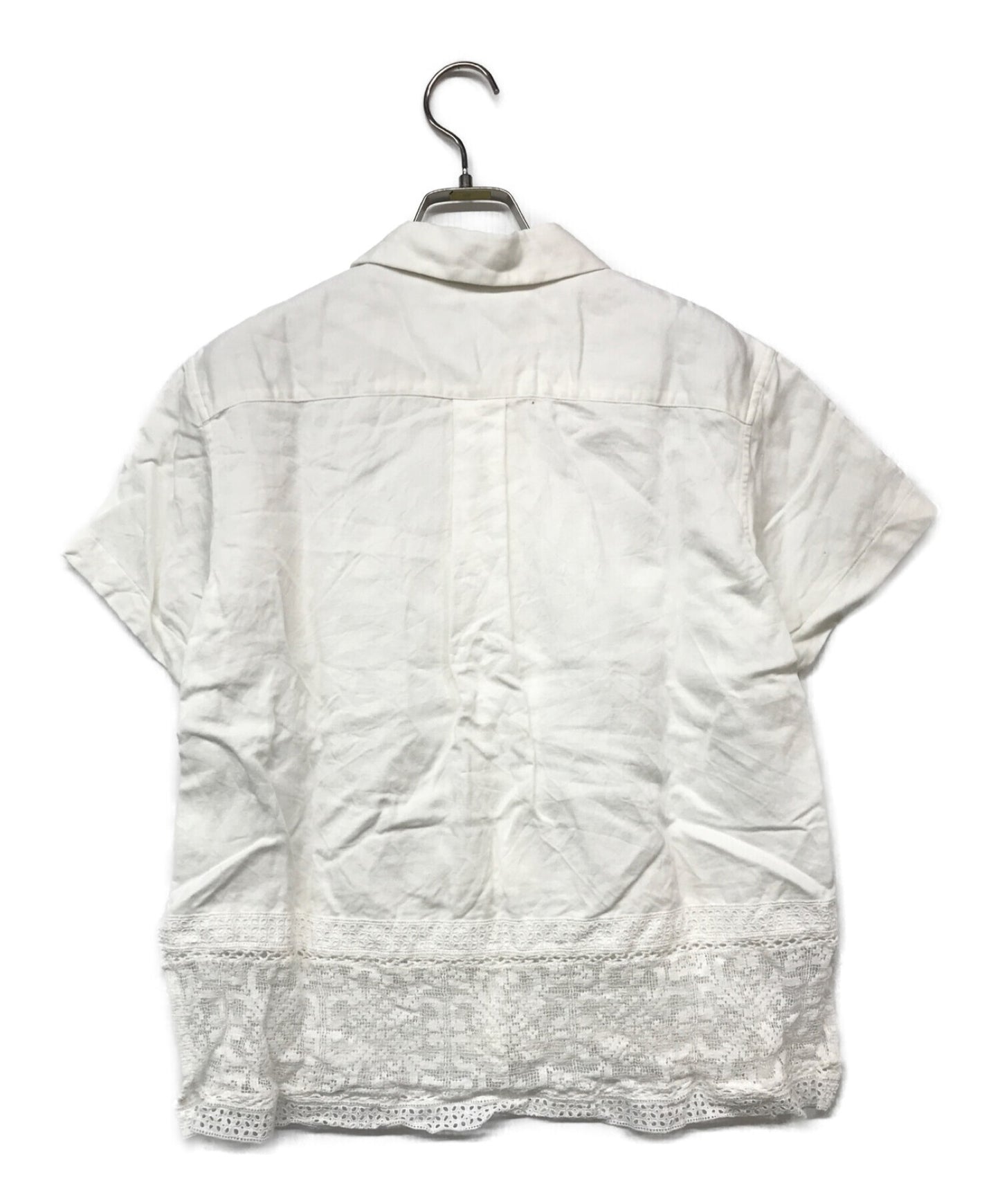 [Pre-owned] TAO COMME des GARCONS Short-sleeved blouse with lace cut-outs TI-B011