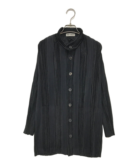 [Pre-owned] ISSEY MIYAKE Pleated velour shirt IM53-FD916