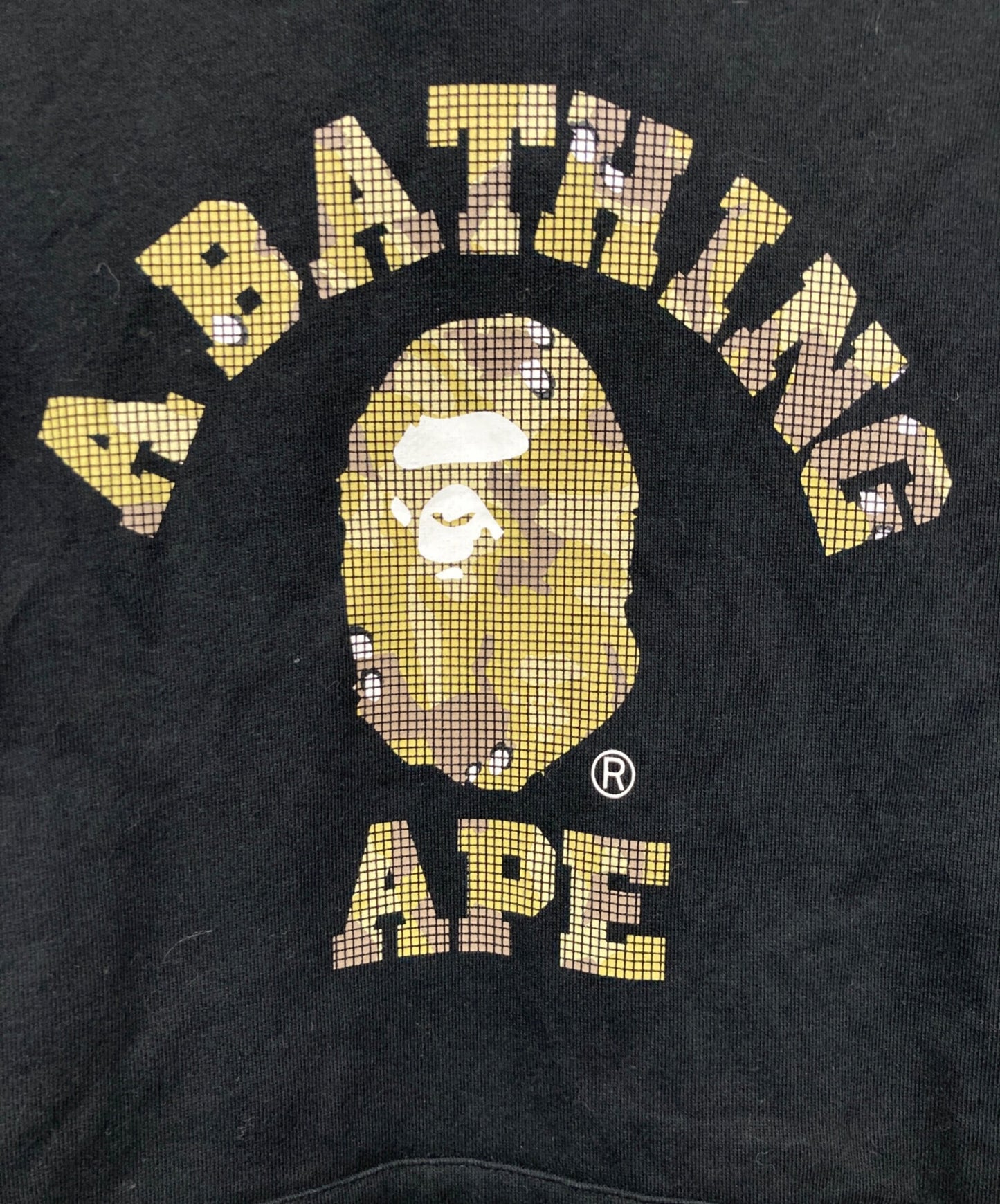 [Pre-owned] A BATHING APE Printed Hoodie/Bitmap College Pullover Hoodie 0ZXSWM114015N