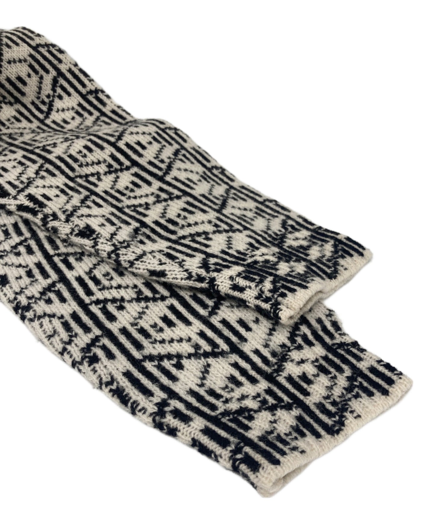 [Pre-owned] PRADA Knit cardigan with all-over patterned collar P25I32