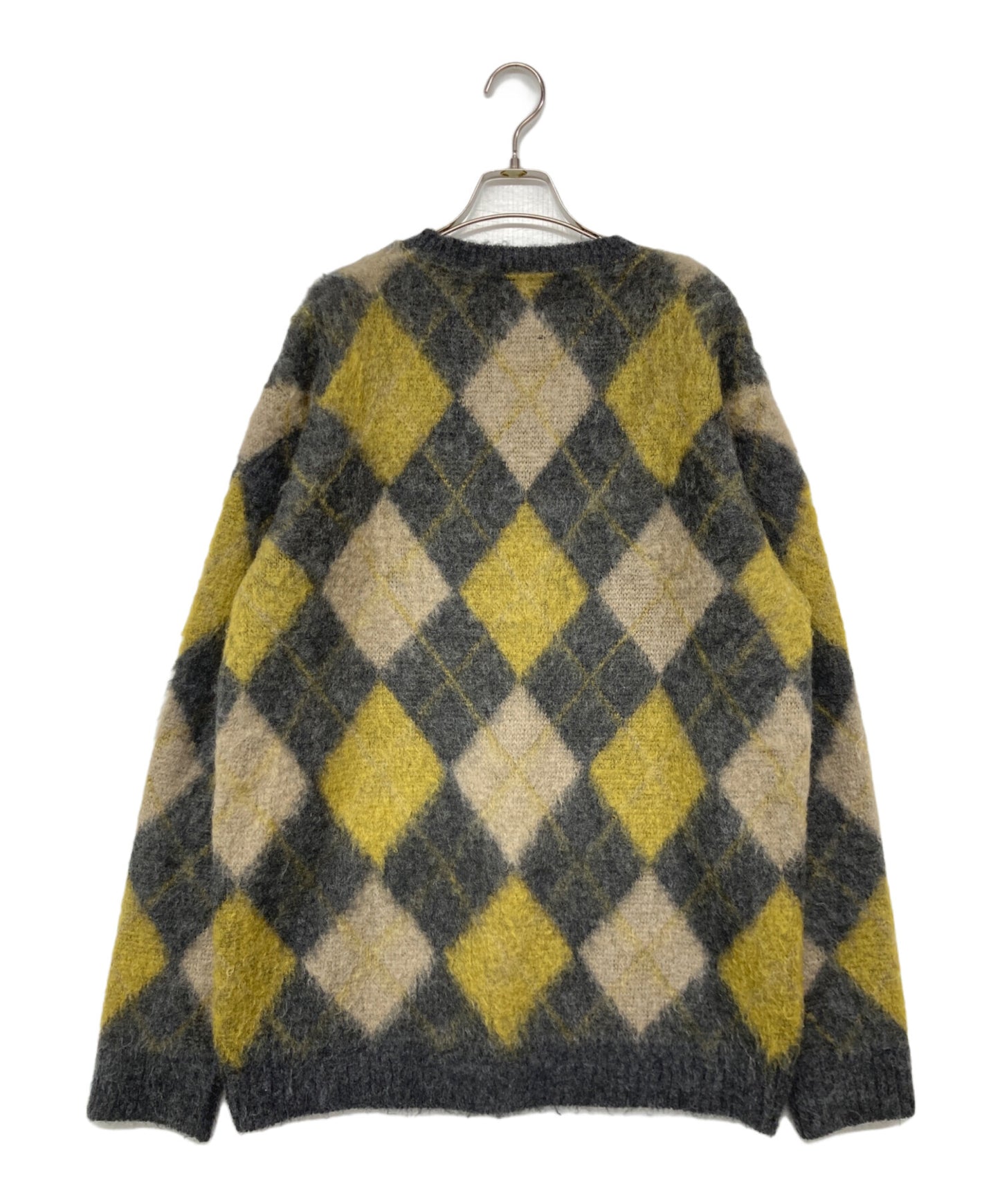 [Pre-owned] Needles Mohair argyle knit J0388