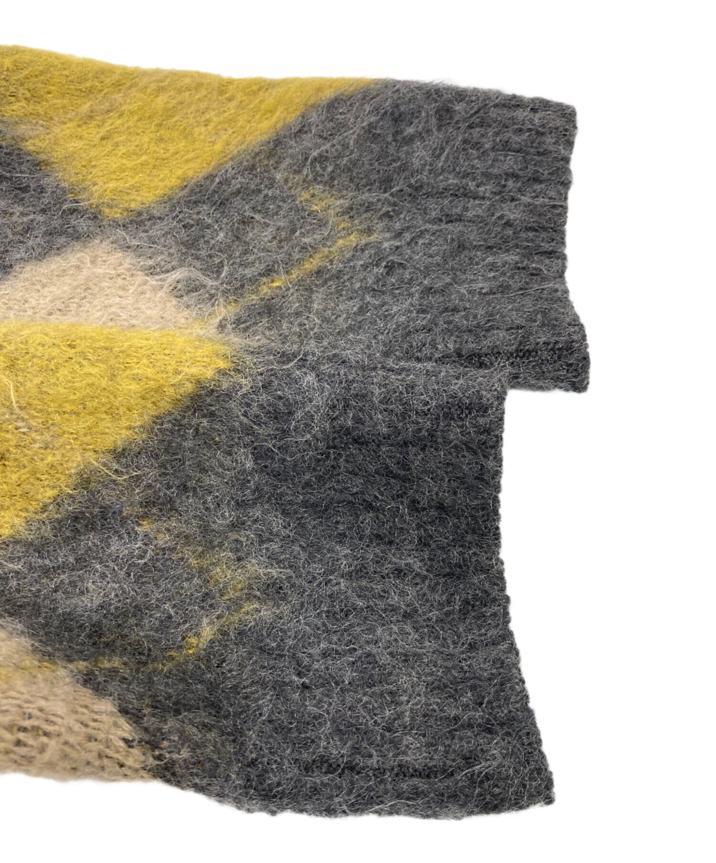 [Pre-owned] Needles Mohair argyle knit J0388