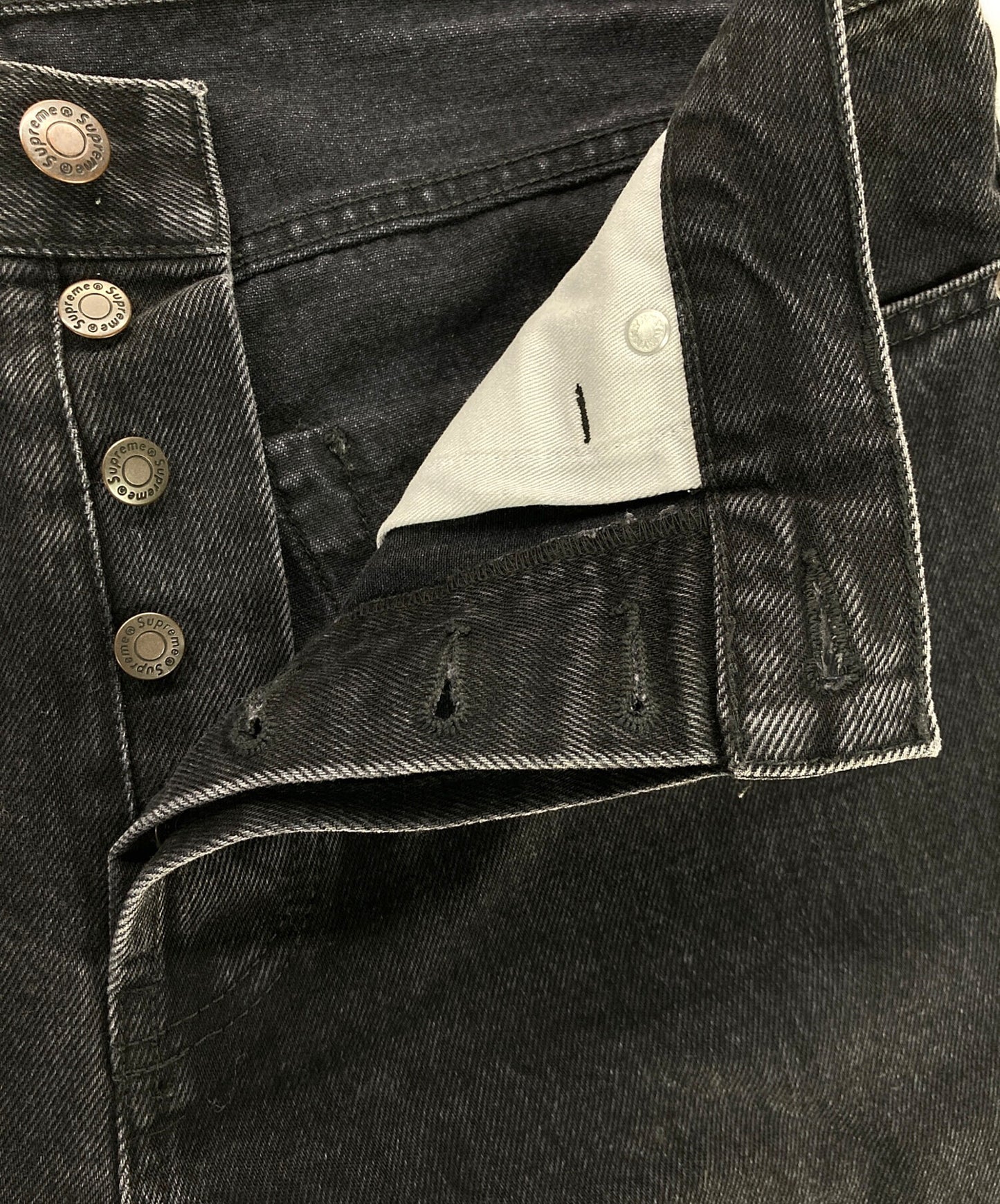 [Pre-owned] SUPREME Black denim pants