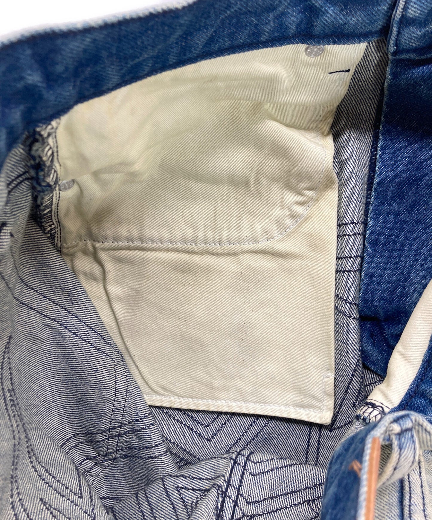 [Pre-owned] SUPREME stars topstitch baggy jean/denim pants