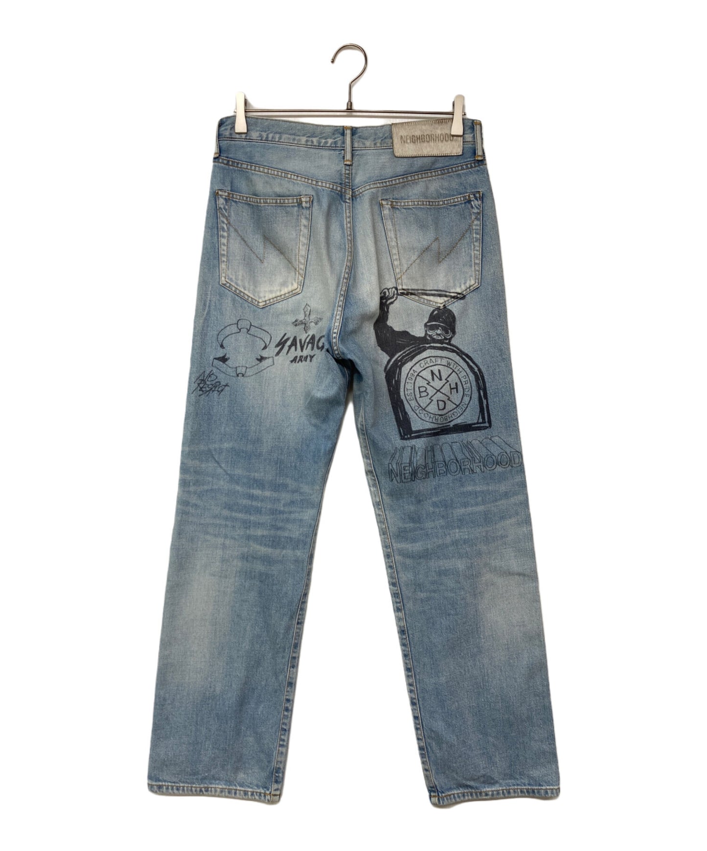 [Pre-owned] NEIGHBORHOOD FADE DENIM PANTS 232YTNH-PTM06