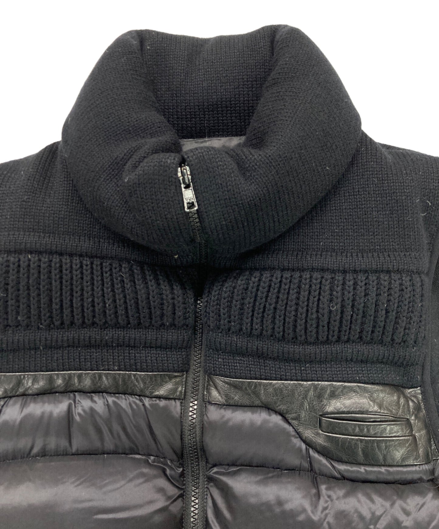 [Pre-owned] UNDERCOVER Knit Leather Switched Down Jacket D4205
